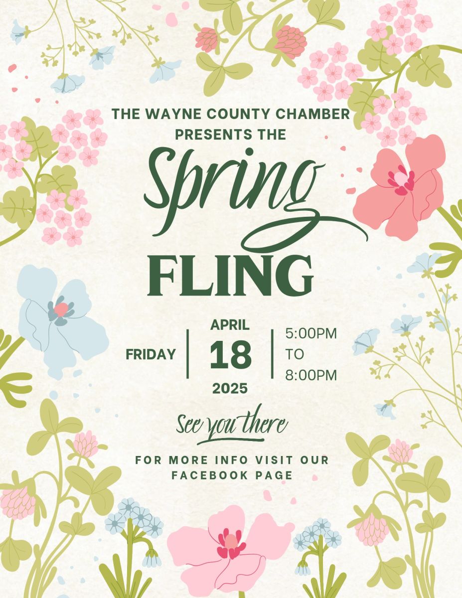 flyer with spring design and event details